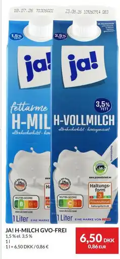 Nielsen's Discount JA! H-MILCH GVO-FREI tilbud