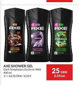 Nielsen's Discount AXE SHOWER GEL tilbud