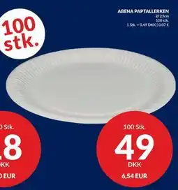 Nielsen's Discount ABENA PAPTALLERKEN tilbud