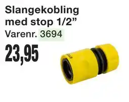 Harald Nyborg Slangekobling med stop 1/2” tilbud