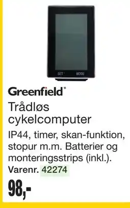 Harald Nyborg Greenfield Trådløs cykelcomputer tilbud