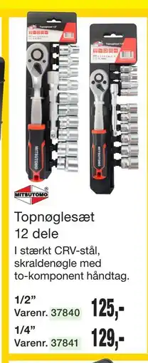 Harald Nyborg Topnøglesæt 12 dele tilbud