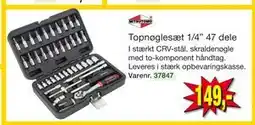 Harald Nyborg Topnøglesæt 1/4” 47 dele tilbud