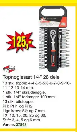 Harald Nyborg Topnøglesæt 1/4” 28 dele tilbud