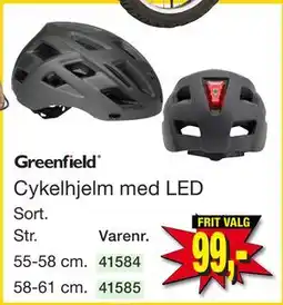 Harald Nyborg Greenfield Cykelhjelm med LED tilbud