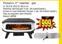 Harald Nyborg Pizzaovn 17’’ roterbar - gas tilbud