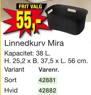 Harald Nyborg Linnedkurv Mira tilbud