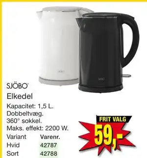 Harald Nyborg SJÖBO Elkedel tilbud