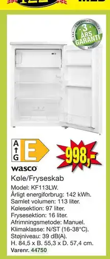 Harald Nyborg wasco Køle/Fryseskab tilbud