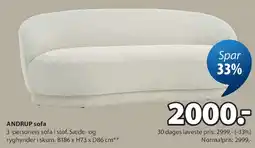 JYSK ANDRUP sofa tilbud