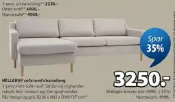 JYSK HELLERUP sofa med chaiselong tilbud