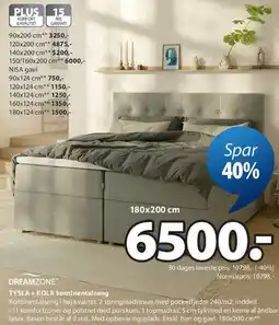 JYSK TYSLA + KOLA kontinentalseng tilbud