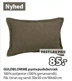 JYSK GULDBLOMPE pyntepudebetræk tilbud