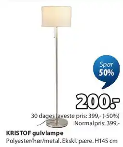 JYSK KRISTOFF gulvlampe tilbud