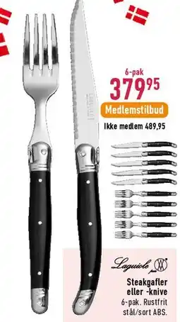 Imerco Steakgafler eller -knive (sort håndtag) tilbud