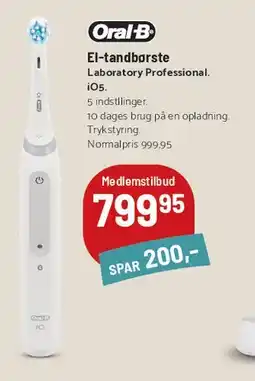 Kop & Kande El-tandbørste Laboratory Professional. iO5. tilbud