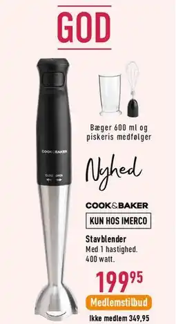 Imerco Cook & Baker stavblender tilbud
