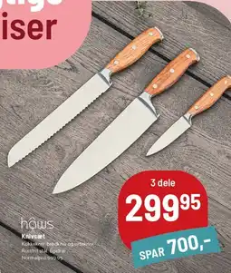 Kop & Kande Knivsæt, 3 dele tilbud