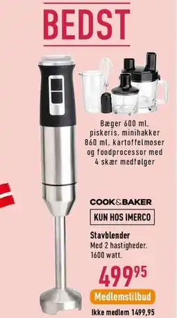 Imerco Cook & Baker stavblender (multifunktion) tilbud