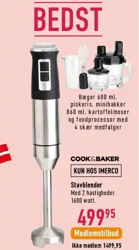 Cook & Baker stavblender (multifunktion)