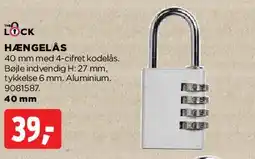 jem & fix Hængelås (kodelås) tilbud