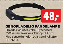 jem & fix Genopladelig pandelampe tilbud