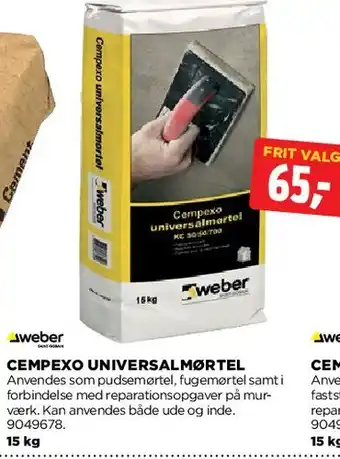 jem & fix Cempexo Universalmørtel tilbud