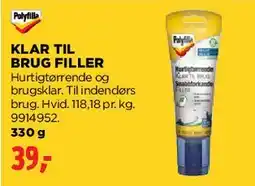 jem & fix Klar til brug filler (tube) tilbud