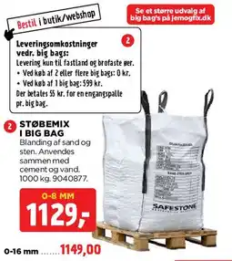 jem & fix Støbemix i Big Bag tilbud