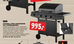 jem & fix GASGRILL MED 3 BRÆNDERE OG 1 SIDEBRÆNDER tilbud