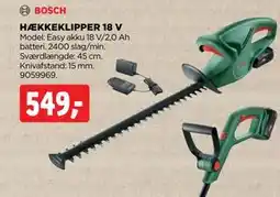 jem & fix BOSCH HÆKKEKLIPPER 18 V tilbud