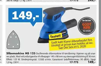 Biltema Slibemaskine MS 125 tilbud