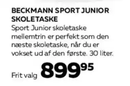 Bog & idé Beckmann Sport Junior skoletaske tilbud