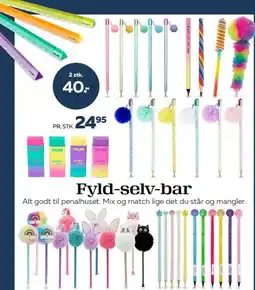 Bog & idé Penne og blyanter med pynt (assorteret) tilbud