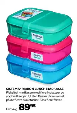 Bog & idé SISTEMA® RIBBON LUNCH MADKASSE tilbud