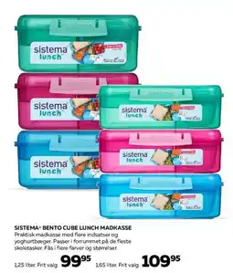 Bog & idé SISTEMA® BENTO CUBE LUNCH MADKASSE tilbud