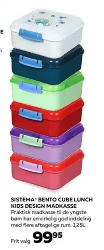Bog & idé SISTEMA® BENTO CUBE LUNCH KIDS DESIGN MADKASSE tilbud