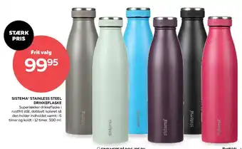 SISTEMA® STAINLESS STEEL DRIKKEFLASKE