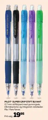Bog & idé PILOT SUPER GRIP STIFT BLYANT tilbud