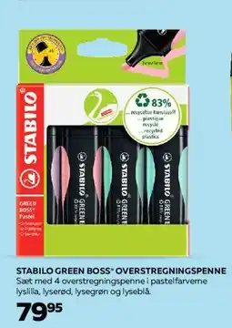 Bog & idé STABILO GREEN BOSS - OVERSTREGNINGSPENNE tilbud
