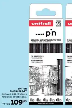 Bog & idé UNI PIN FINELINERSET tilbud