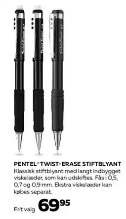 Bog & idé PENTEL TWIST-ERASE STIFTTBLYANT tilbud