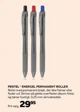 Bog & idé PENTEL ENERGEL PERMANENT ROLLER tilbud