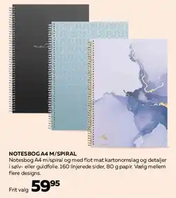 Bog & idé NOTESBOG A4 M/SPIRAL tilbud