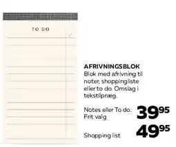 Bog & idé Afrivningsblok tilbud