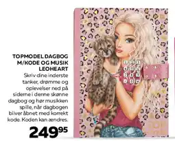 Bog & idé TOPMODEL DAGBOG M/KODE OG MUSIK LEOHEART tilbud