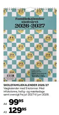 Bog & idé SKOLEFAMILIEKALENDER 2026/27 tilbud