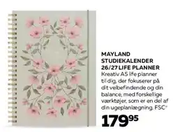 Bog & idé Mayland Studiekalender 26/27 Life Planner tilbud