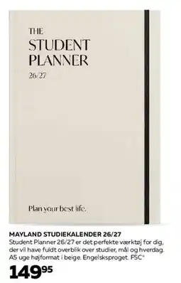 Bog & idé MAYLAND STUDIEKALENDER / THE STUDENT PLANNER 26/27 tilbud
