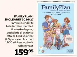 Bog & idé FamilyPlan Skoleåret 2026/27 - Familiekalender (stor) tilbud